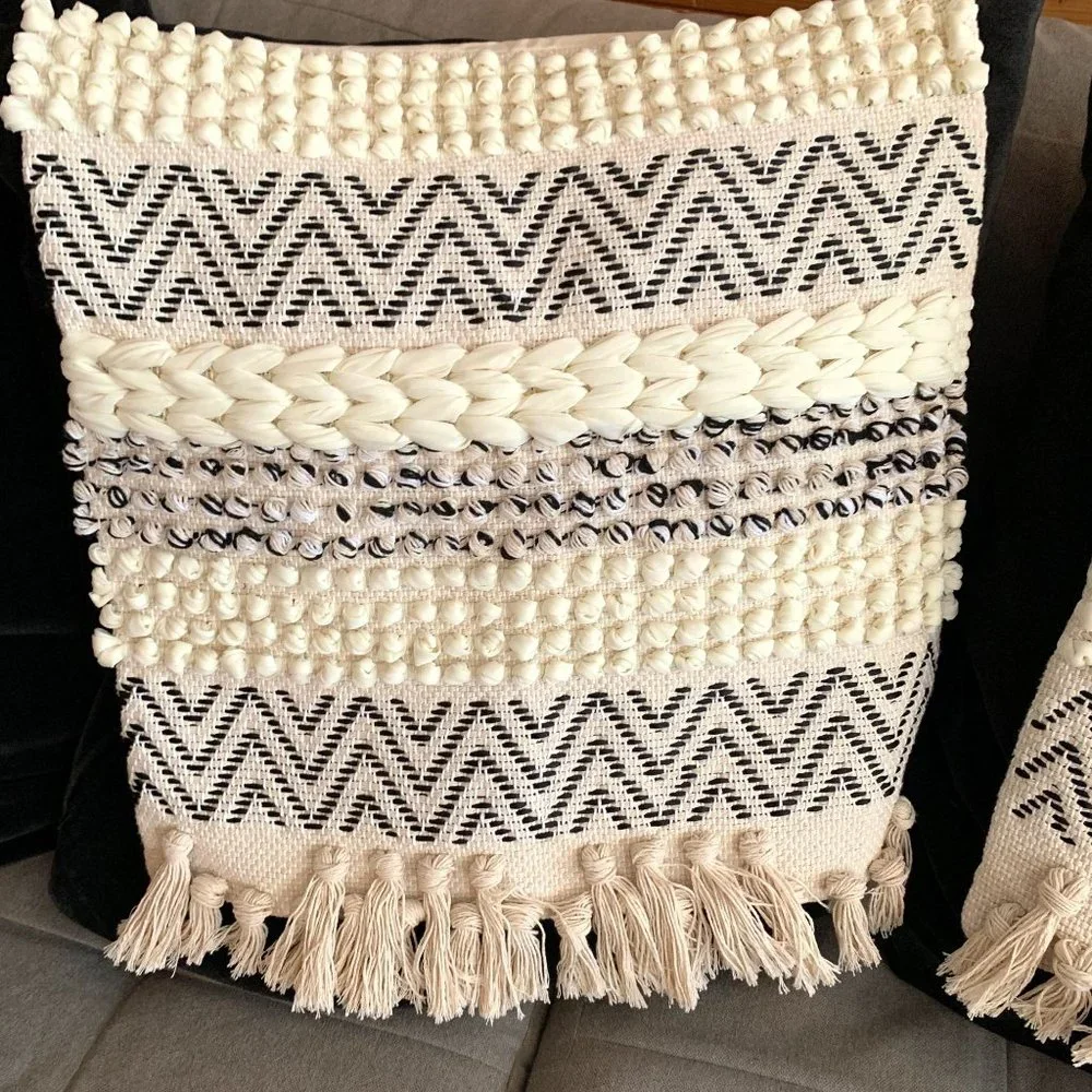 Set of (2) Square Boho‎ Pillow Shams